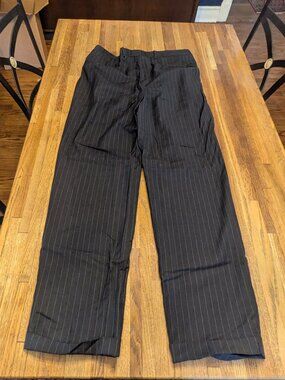 Men's 36 Waist and Length Black Pinstripes with Cuffs